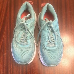 Size 6.5 teal/ blue/ green one one bondi 7 Hoka one one